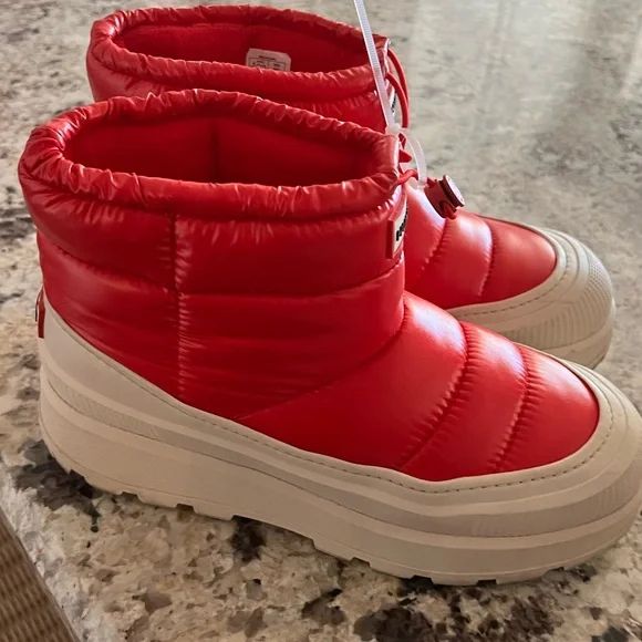 Hunter AMBLE RED PLATFORM INSULATED BOOTS US 9 $190 - Picture 4 of 9